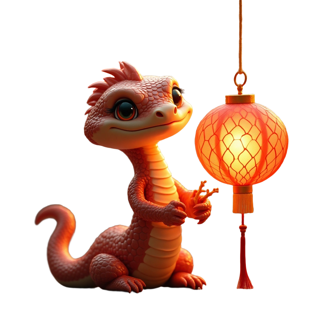 Cute Dragon with Lantern